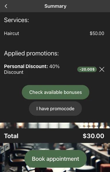 Individuel rabat anvendt automatisk ved booking